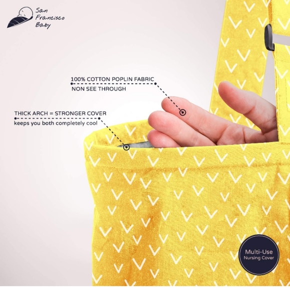San Francisco baby nursing cover yellow multi use - Picture 3 of 5